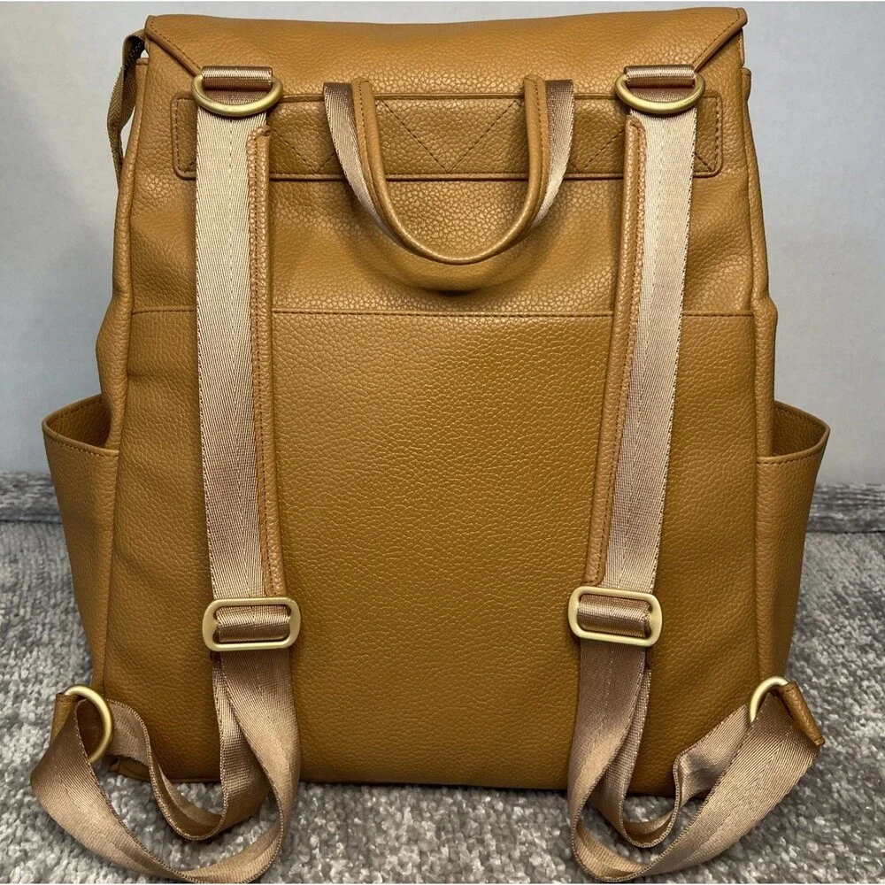 Freshly Picked Classic Diaper Bag II Backpack Regular Size Cognac Brown EUC